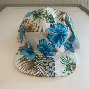 Crown Women Baseball Cap Hawaiian Tropical Flowers Beach Resort Wear Adjustable
